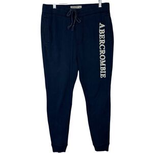 Vintage Y2K Abercrombie Fitch Sweatpants Women Small Navy Blue Logo Jogger